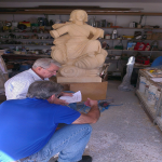 costruzione della statua sydney